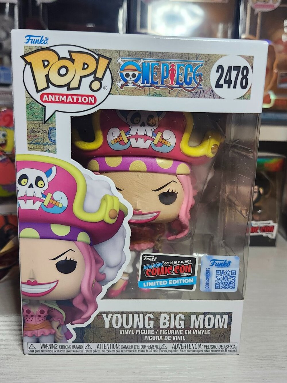 Funko Pop! One Piece Young Big Mom #2478 NYCC 2026 Exclusive Official Sticker